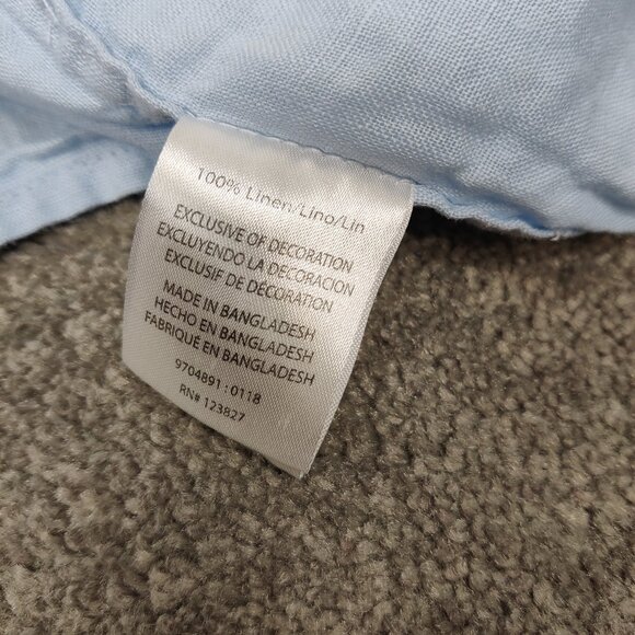 Tenth + Ocean Men's Button Down Blue Shirt Size XL 100% Linen Beach Resort - Picture 5 of 9